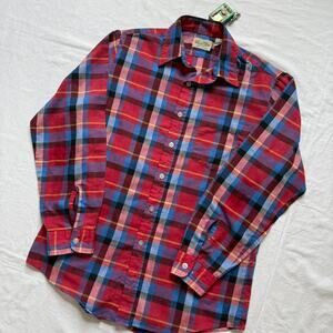 Vintage 80’s Plaid Button Up Shirt - M